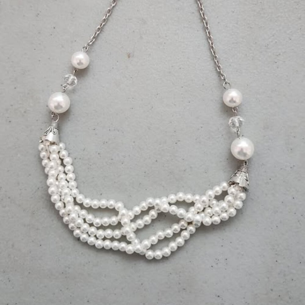Faux Pearl Necklace, 21 1/2" Long with 2 1/2" extender.